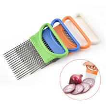 Stainless Steel Onion Needle Onion Fork Vegetables Fruit Slicer Tomato Cutter Cutting Safe Aid Holder Kitchen Accessories Tools 2024 - buy cheap