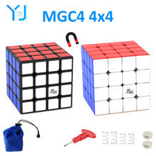 Yj mgc4 m 4x4 magnético yongjun 4x4x4 velocidade cubo mgc4 adesivos adesivo cubo mágico bebê crianças brinquedos 2024 - compre barato