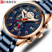 CURREN Top Brand New Creative Chronograph Men Watches Sports Business Wrist Watch Stainless Steel Quartz Male Clock Reloj Hombre 2024 - buy cheap