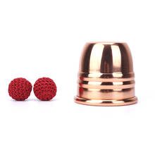 Super Copper Chop Cup (Diamter 7cm) - Magic Tricks Cup And Balls Close Up Magic Props High Quality Magnetic Magic Trick 2024 - buy cheap