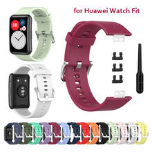 Pulseira de relógio para huawei, correia de silicone esportiva para relógio inteligente, com capa protetora de tela para substituição de pulseira 2024 - compre barato