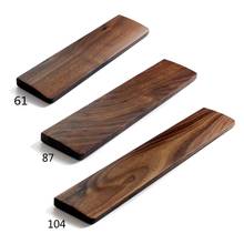 Walnut Wooden Mechanical Keyboard Wrist Rest with Anti-Slip Mat Ergonomic Gaming Desk Wrist Pad Support 61 87 104 Keys Hand Pad 2024 - buy cheap