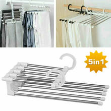 5 in1 Pants Rack Shelves Stainless Steel Multi-functional Wardrobe Magic Hanger 2024 - buy cheap