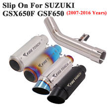 Enfiar tubo de escape para motocicleta, deslizante, para suzuki gsx650f gsf650 2004-2012, gp, silenciador db killer 2024 - compre barato