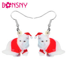 Bonsny-pendientes acrílicos de gato de pelo corto británico para mujer, joyas de mascotas de animales colgantes, accesorio de regalo para fiesta de adolescentes 2024 - compra barato