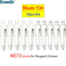 10 шт./лот, Пустой Автомобильный ключ NE72 для Peugeot 206 306 405, для Citroen KD blade #53, для складного откидного ключа, брелок 2024 - купить недорого
