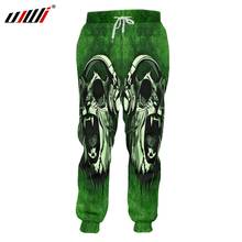 UJWI Men's Green DJ Cat Sweatpants 3D Printed Creative  Stitching New Cool Dropshipping Clothing Man Spandex Pants 2024 - buy cheap