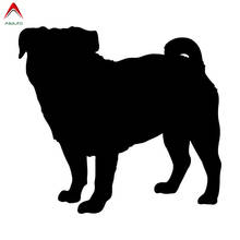 Aliauto Personality Interesting Car Stickers Pug Cute Pet Dog Motorcycle Waterproof Decals Decorative Black/Silver,13cm*12cm 2024 - buy cheap