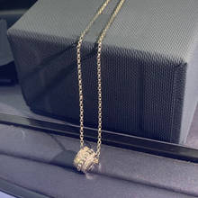 Umgodly moda colar de prata cor redonda contas pingente pavimentado zircônia cúbica para a marca feminina jóias 2024 - compre barato