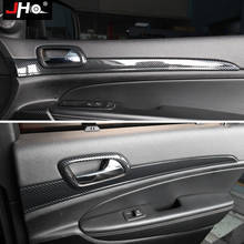 JHO углеродное зерно внутренняя дверная ручка панель накладка для 2014-2019 Jeep Grand Cherokee 2017 2016 2015 2018 Ограниченная серия WK2 Overland 2024 - купить недорого