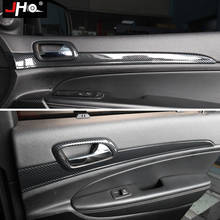 JHO Carbon Grain Inner Door Handle Panel Cover Trim For 2014-2019 Jeep Grand Cherokee 2017 2016 2015 2018 Limited WK2 Overland 2024 - buy cheap