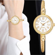 Часы наручные Lvpai женские кварцевые, маленький золотистый браслет, роскошные Брендовые повседневные, из нержавеющей стали 2024 - купить недорого