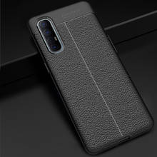 Reno 3 Pro Luxury Brand Original Shockproof Armor Cover for OPPO Reno 3 Pro Case Soft Leather Carbon TPU Case for Reno 3 Case 2024 - buy cheap