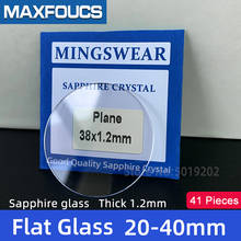 Relógio de vidro grosso 1.2mm diâmetro 20-40mm safira plana anti risco liso redondo cristal transparente, um total de 41 peças 2024 - compre barato