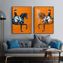 Knight Horse Riding on The Canvas Painting Modern Art Posters and Print Wall Art Pictures for Living Home Decoration Room Decor 2024 - buy cheap