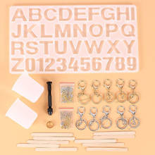 Alphabet Resin Silicone Molds Letter Number for Epoxy Molds DIY Making Keychain 2024 - buy cheap