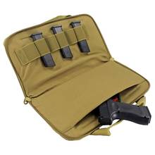 Tactical Gun Bag Case Padded Pistol Airsoft Carry Bag Handgun Holster Pouch Carrier For Hunting Military   Shooting 2024 - купить недорого