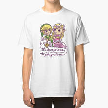 Camiseta de enlace para jugar solo, videojuego de amor, fantasía, Nerd, Geek, Wind Waker 2024 - compra barato