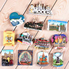 World Tourism Fridge Magnets Souvenir Germany Spain Denmark USA Austria Canada Italy Australia Norway Resin Refrigerator Sticker 2024 - buy cheap