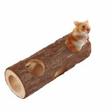 15/20cm Small Pet Tunnel Toy Natural Wooden Hamster Tunnel Exercise Tube Chew Toys Funny Rabbit Rat Guinea Pig Chewing Bite Toys 2024 - buy cheap