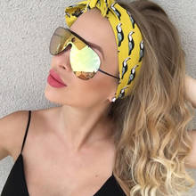Gafas de sol de piloto sin montura para mujer, lentes de sol femeninas de gran tamaño, de marca de lujo, con espejo, a la moda, UV400 2024 - compra barato
