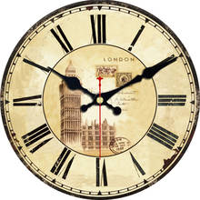 16 pulgadas rústico granja Estilo Vintage, Relojes de pared habitación decorativa a pilas de no-reloj grande, moderno reloj 2024 - compra barato