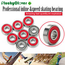 8pcs Skateboard Longboard Bearing 608 Abec-9 Double Rocker Drift Board Wheels Bearing 608 rs Red Skateboarding Bearing Jump Oill 2024 - buy cheap