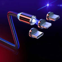 Магнитный кабель Micro USB Type C для iPhone, Samsung, Xiaomi, Redmi, Android, мобильный телефон, быстрая зарядка, магнитный шнур 2024 - купить недорого