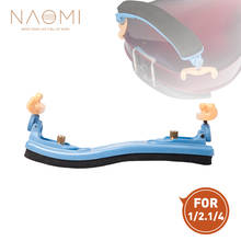 Naomi violino com descanso de ombro ajustável, 1/2 1/4 violino, peça de acessório para ombros de plástico para 1/2 1/4, azul # 2024 - compre barato