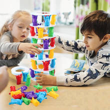 Torre de pingüino para niños, juguete de juego de equilibrio para fiesta, juegos divertidos, Torre Crazy Penguin Crash Tower, juguete de desafío 2024 - compra barato