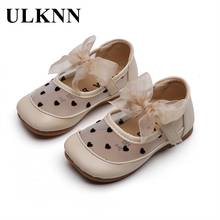 ULKNN-zapatos de cuero con lazo de malla para niños y niñas, sandalias con suela suave, de Pu, para verano 2024 - compra barato