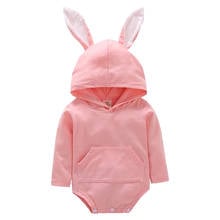 2019 Newborn Girls Hodded Rompers Jumpsuit Infant Baby Boy Girl Body Suit Playsuit Toddler Rabbit Romper Outfit 1yr Kids Clothes 2024 - buy cheap