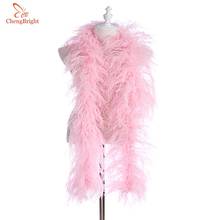 2 Yards  Fluffy Pink Ostrich Feather Boa Skirt Costumes/Trim for Party/Shawl/Craft Feather Boa in Wedding Decorations 2024 - buy cheap