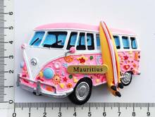 Creative fridge magnet, hand-painted Mauritius tourist souvenirs beach wagon decorative arts and crafts 2024 - buy cheap