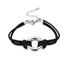 LL100 círculo de la vida joyería de cremación para cenizas de ser querido, pulsera de urna conmemorativa de cuero genuino, brazalete de recuerdo para hombres y mujeres 2024 - compra barato