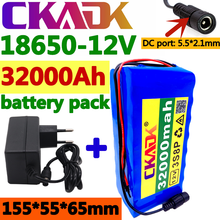 18650 battery 12V 32000mAh battery pack 18650 lithium battery protection board 12v 32000mAh for inverter miner + 12.6V charger 2024 - buy cheap
