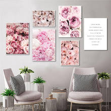 Flower Rose Quote Picture Home Decor Nordic Canvas Painting Wall Art Modern Colorful Plant Flower Posters and Prints for Bedroom 2024 - buy cheap
