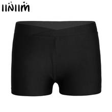 Iiniim-shorts de ballet com estampa em v para meninas, roupa esportiva para treino, ginástica e malha 2024 - compre barato