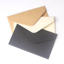 20 штук классическая белая черная крафт-бумага пустые Мини бумажные конверты с окошком для свадебных приглашений конверт Подарочный конверт 2024 - купить недорого