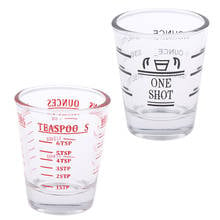 45ML Thickened Graduated Glass Oz Ounce Cup Measuring Cup Shot Glasses Kitchen Home Measure Supplies Dropshipping 2024 - buy cheap