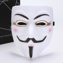 Disfraz de Vendetta con delineador de ojos, accesorio divertido para disfraz de Vendetta, película Anonymous, máscaras divertidas para fiesta de máscaras de Halloween 2024 - compra barato