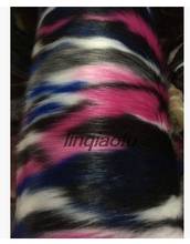 jacquard imitation fox fur Six-color camouflage jacquard plush  Clothing hair ball plush fabric 2024 - buy cheap