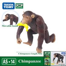 Brinquedo original tomy mini animal advanture anime chimpanzee e banana figura educacional de natal brinquedos para crianças 981497 2024 - compre barato