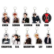 KPOP EXO Keychain 5th Album Don't Mess Up My Tempo Chains Keyring Accessories Acrylic Key Ring Jewelry Gift for Women Men 2024 - buy cheap