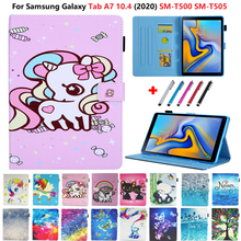 Capa de tablet com borboleta, unicórnio, para samsung galaxy tab a7 2020, 10.4 ", suporte, carteira para galaxy tab a7 2024 - compre barato