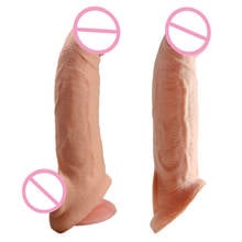 Soft Penis Extender Sleeve Reusable Condoms Erotic Toys For Men Dick Enlargement Delay Thick Condom Cock Sleeve Sex Tools 2024 - buy cheap