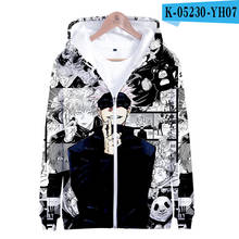 Anime Jujutsu Kaisen 3D Print Zip up Hoodies Jacket men hoodie boy Sweatshirt Harajuku Streetwear Oversized fashion Clothes tops 2024 - buy cheap