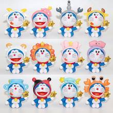 12pcs 5-6cm Twelve Constellation Doraemons Plastic Model Car and Cake Decoration Doll Action Figure Toy 2024 - buy cheap