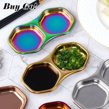 1PC Stainless Steel Japanese Kitchen Seasoning Small Sauce Dish Bowl Separate Sushi Vinegar Soy Plates Tableware Food Snack Tray 2024 - buy cheap