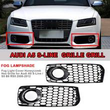 Nuevo 2019 pantalla antiniebla izquierda/derecha cubierta de luz antiniebla panal Hex Grille ABS accesorios para coche Audi A5 s-line/S5 B8 RS5 08-12 2024 - compra barato